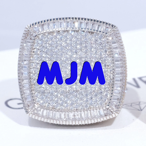 CUSTOM LETTER 3D ICED RING