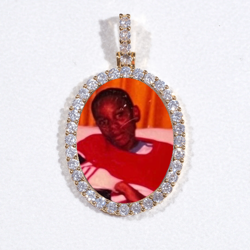 3D Oval Custom Picture Pendant
