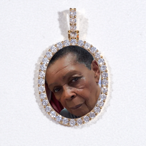 3D Oval Custom Picture Pendant