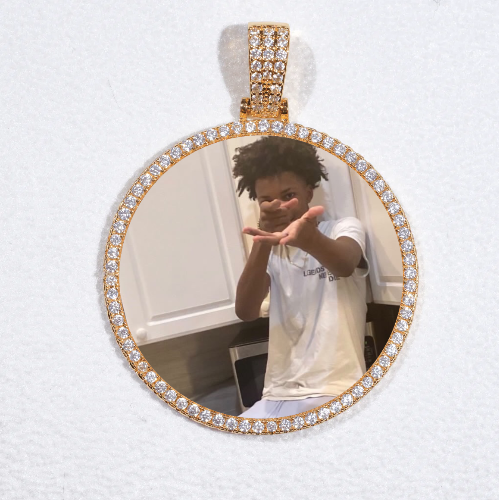 MEDIUM 3D CIRCLE CUSTOM PICTURE PENDANT
