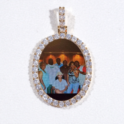 3D Oval Custom Picture Pendant