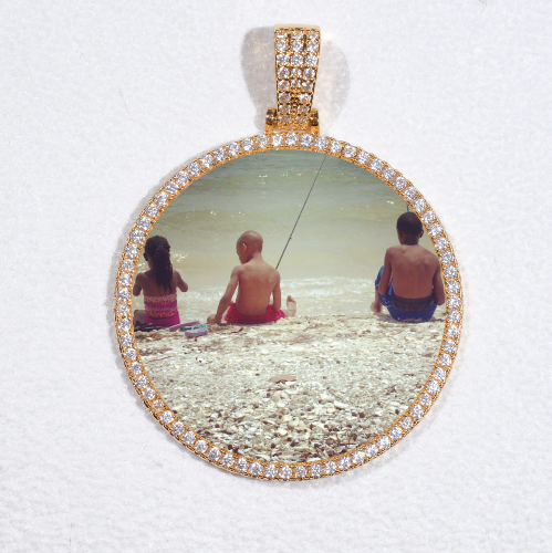 MEDIUM 3D CIRCLE CUSTOM PICTURE PENDANT