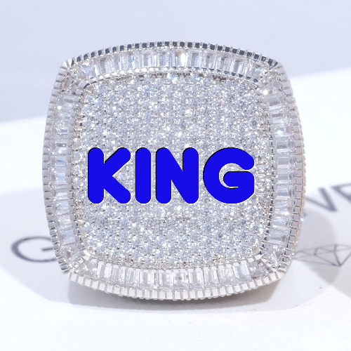 CUSTOM LETTER 3D ICED RING
