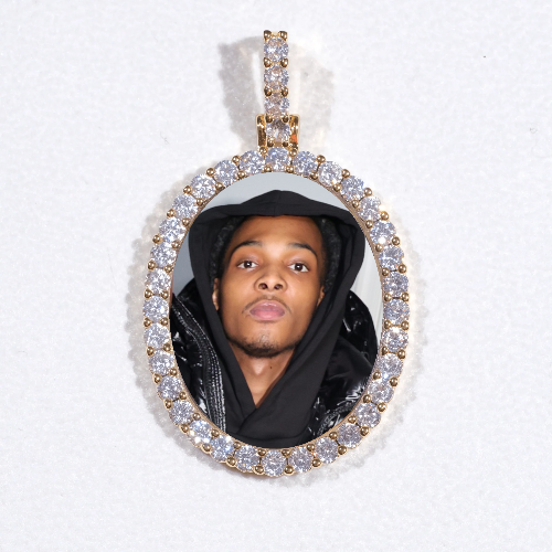 3D Oval Custom Picture Pendant