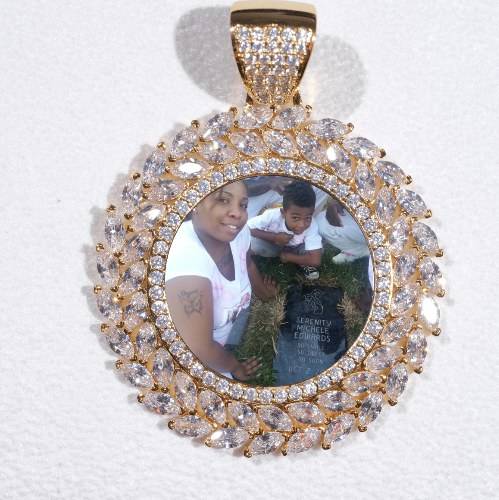 Large 3D Wheat Ear Custom Picture Pendant