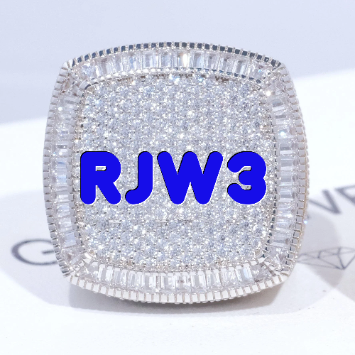 CUSTOM LETTER 3D ICED RING