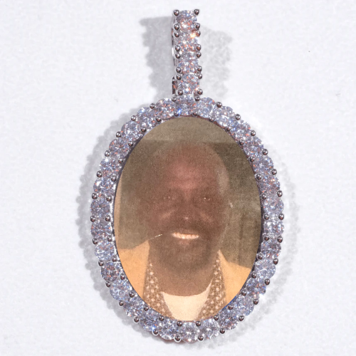 Large 3D Oval Custom Picture Pendant
