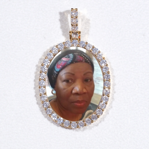 3D Oval Custom Picture Pendant
