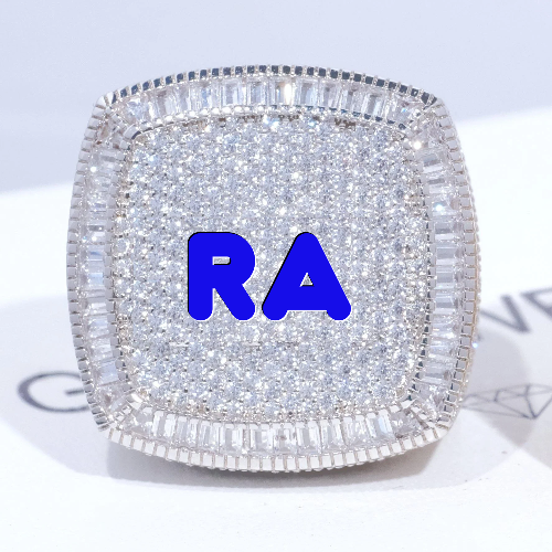 CUSTOM LETTER 3D ICED RING