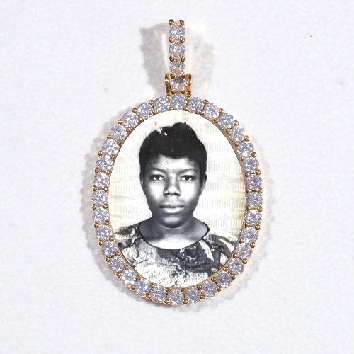 3D Oval Custom Picture Pendant