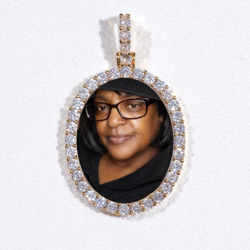 3D Oval Custom Picture Pendant