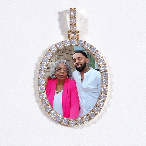 3D Oval Custom Picture Pendant