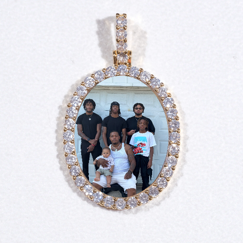 3D Oval Custom Picture Pendant