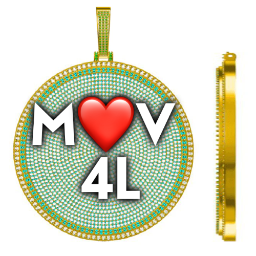 CUSTOM LETTER NECKLACE 3D BIG DISC