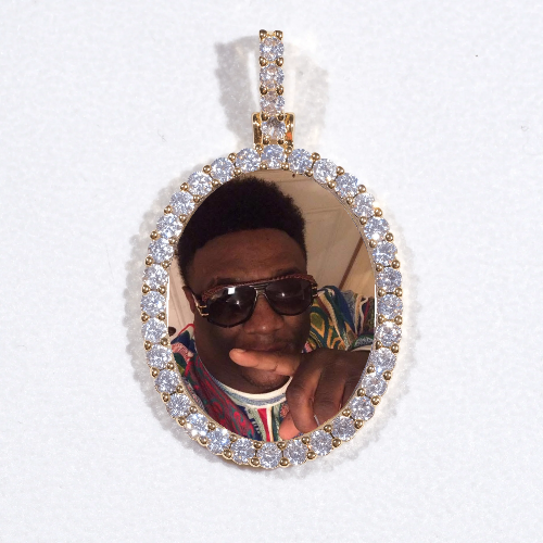3D Oval Custom Picture Pendant