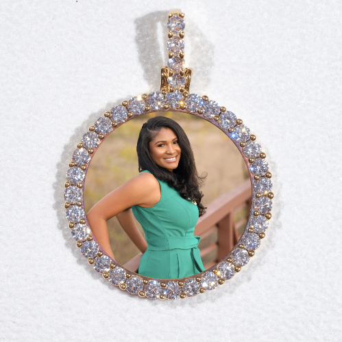 3D CIRCLE CUSTOM PICTURE PENDANT SMALL SIZE