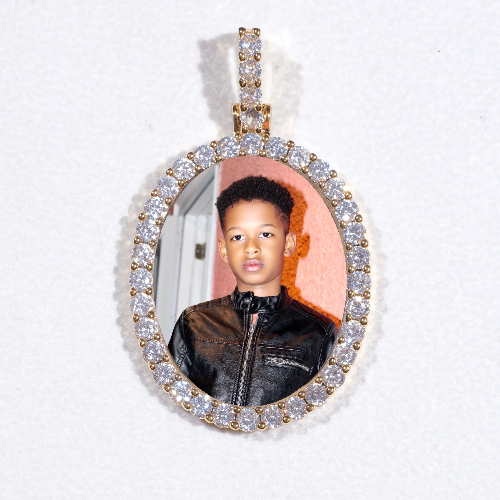 3D Oval Custom Picture Pendant