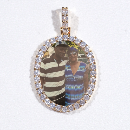 3D Oval Custom Picture Pendant
