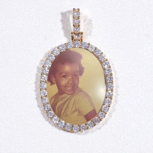 3D Oval Custom Picture Pendant