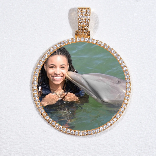 MEDIUM 3D CIRCLE CUSTOM PICTURE PENDANT