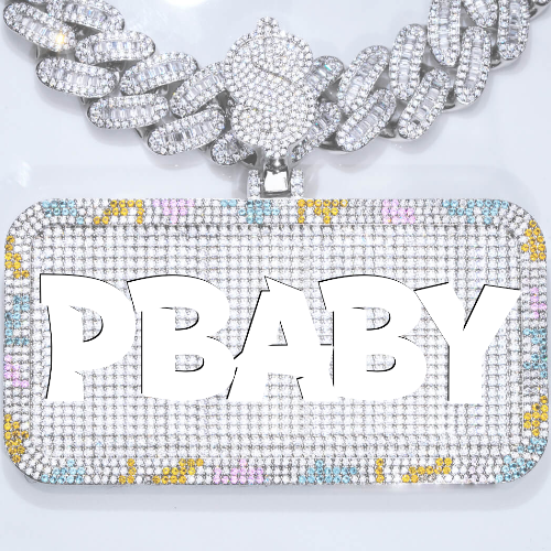 CUSTOM LETTER NECKLACE 3D COLORFUL SQUARE