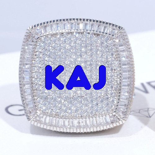 CUSTOM LETTER 3D ICED RING