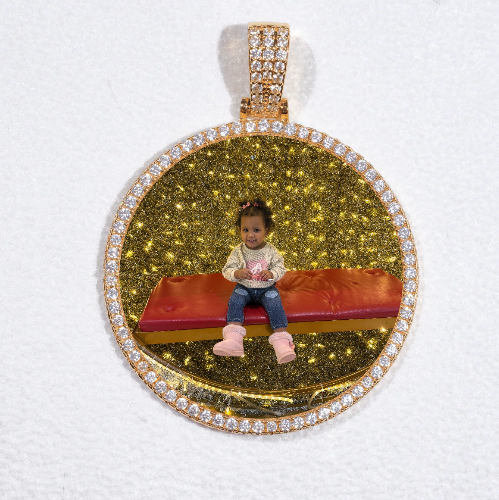 MEDIUM 3D CIRCLE CUSTOM PICTURE PENDANT