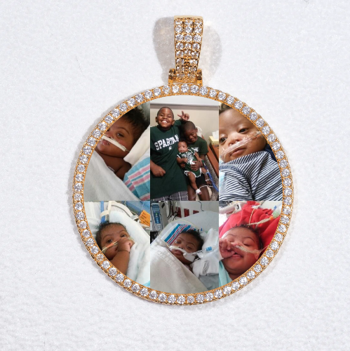 MEDIUM 3D CIRCLE CUSTOM PICTURE PENDANT