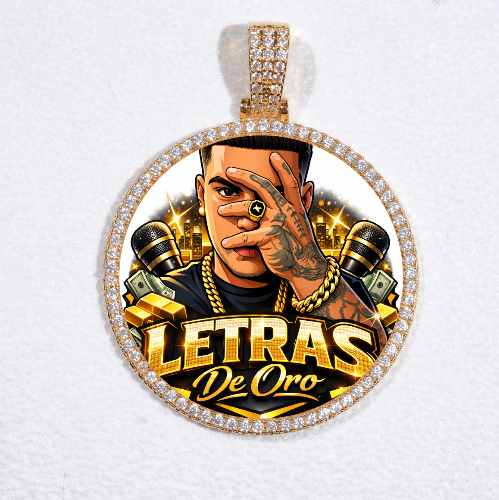 MEDIUM 3D CIRCLE CUSTOM PICTURE PENDANT
