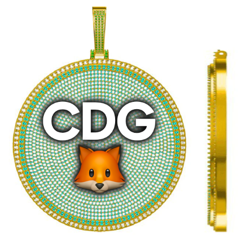 CUSTOM LETTER NECKLACE 3D BIG DISC