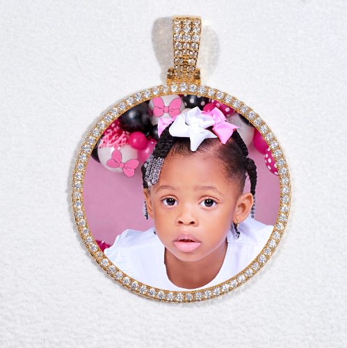 MEDIUM 3D CIRCLE CUSTOM PICTURE PENDANT
