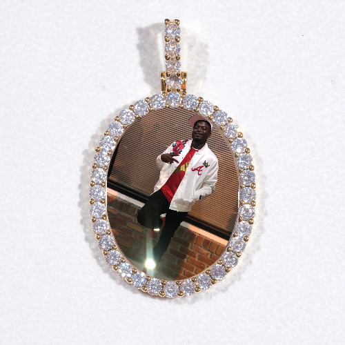 3D Oval Custom Picture Pendant
