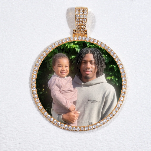 MEDIUM 3D CIRCLE CUSTOM PICTURE PENDANT