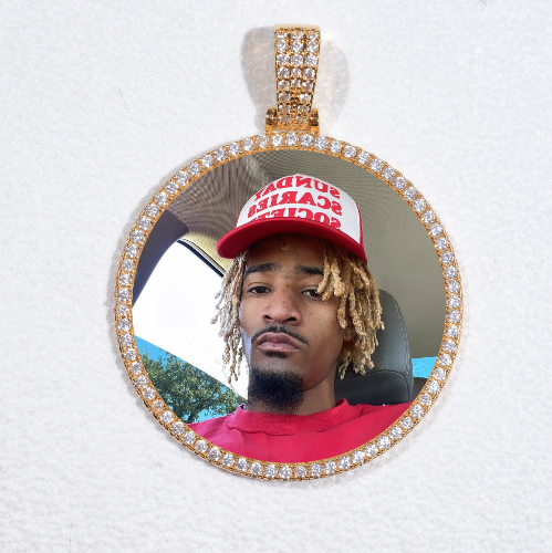 MEDIUM 3D CIRCLE CUSTOM PICTURE PENDANT
