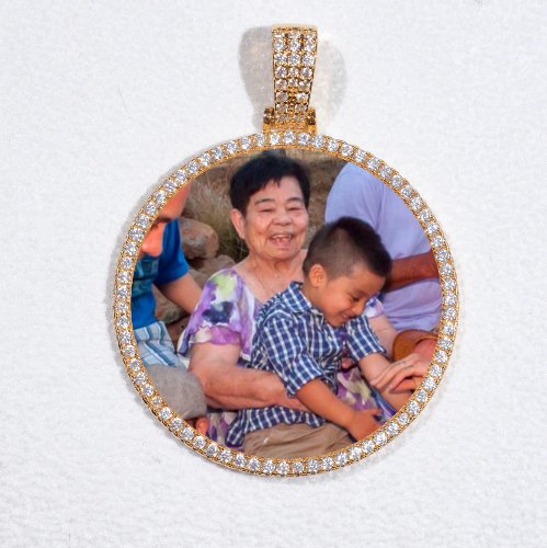 MEDIUM 3D CIRCLE CUSTOM PICTURE PENDANT
