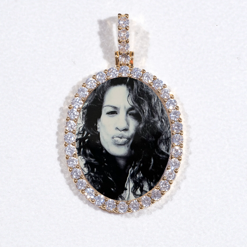 3D Oval Custom Picture Pendant