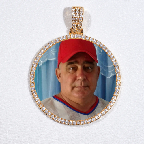 MEDIUM 3D CIRCLE CUSTOM PICTURE PENDANT
