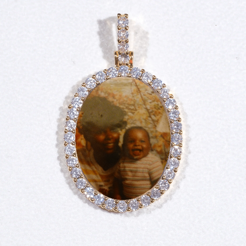 3D Oval Custom Picture Pendant