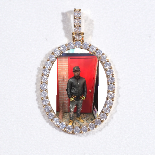 3D Oval Custom Picture Pendant
