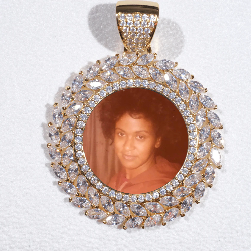 Large 3D Wheat Ear Custom Picture Pendant
