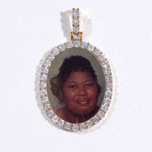 3D Oval Custom Picture Pendant