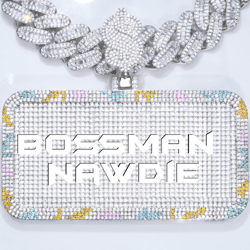CUSTOM LETTER NECKLACE 3D COLORFUL SQUARE