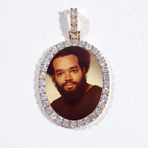 3D Oval Custom Picture Pendant