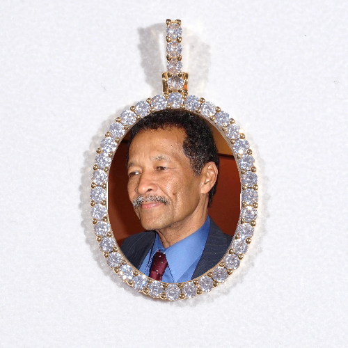 3D Oval Custom Picture Pendant