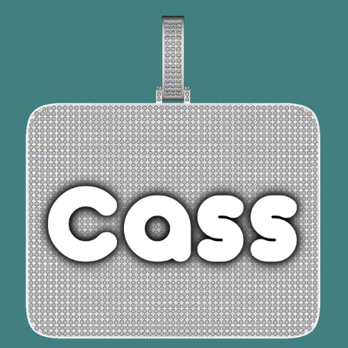 CUSTOM LETTER NECKLACE 3D BIG SQUARE