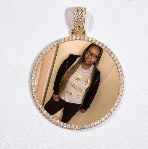 MEDIUM 3D CIRCLE CUSTOM PICTURE PENDANT