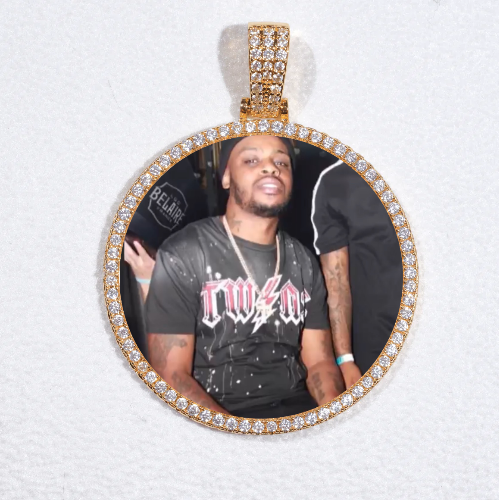 MEDIUM 3D CIRCLE CUSTOM PICTURE PENDANT