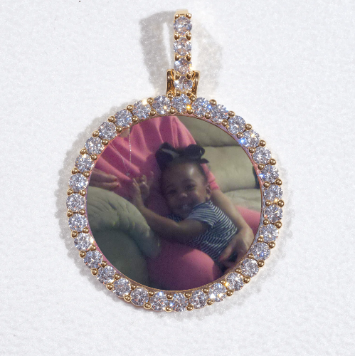 3D CIRCLE CUSTOM PICTURE PENDANT SMALL SIZE