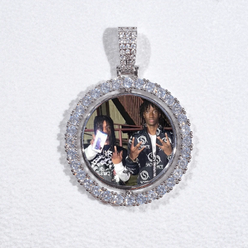 3D Spinning 2-Faced Custom Picture Pendant