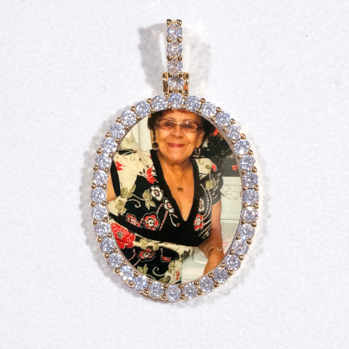3D Oval Custom Picture Pendant
